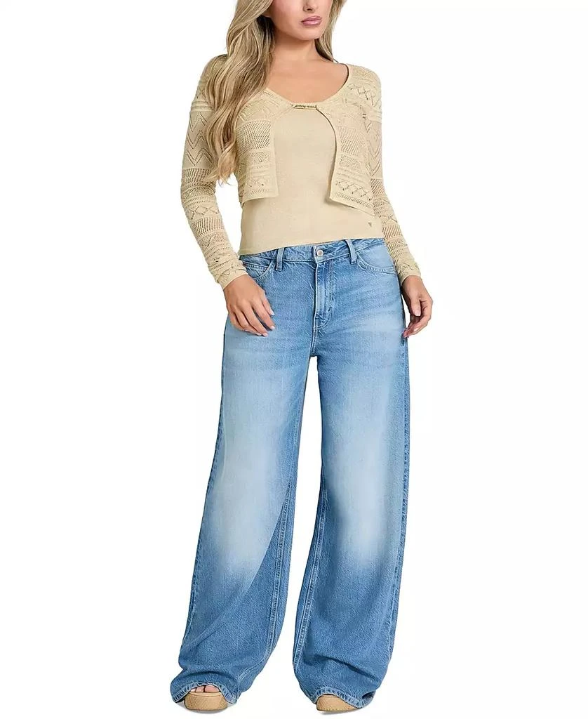GUESS Women's Nellie Scoop-Neck Sweater Tank Top 2
