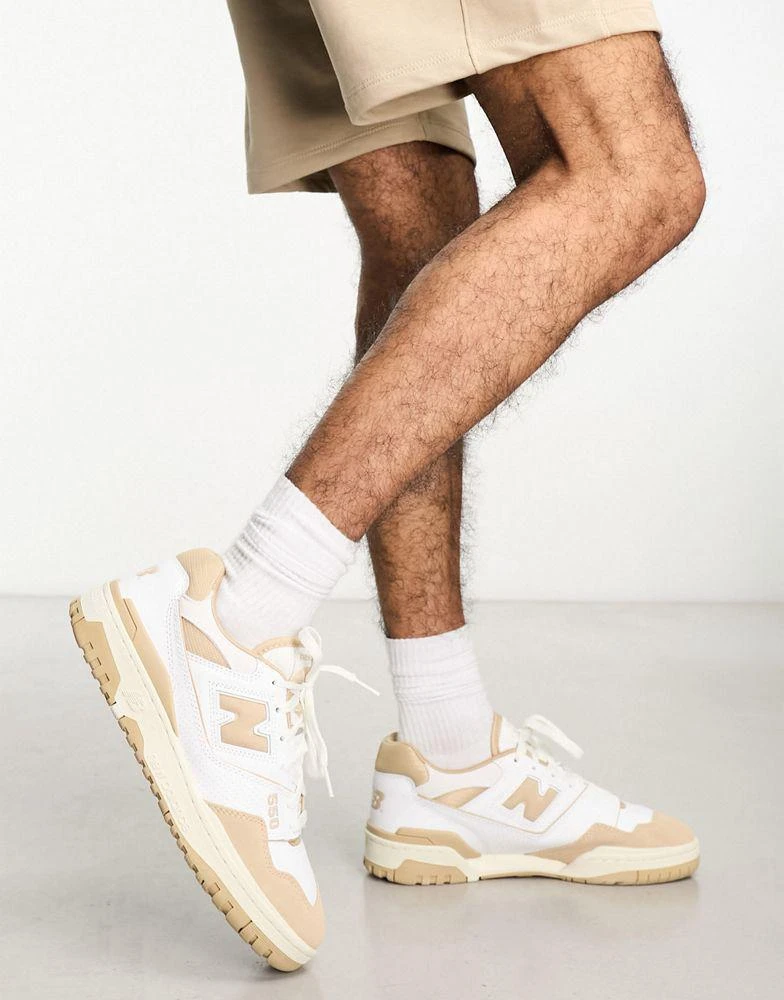 New Balance New Balance 550 trainers in white & tan 4
