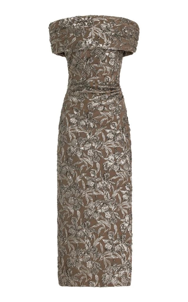 Shop Oscar de la Renta - Off-The-Shoulder Midi Dress - Brown - US 2 - Moda  Operandi on Sale at BeyondStyle  Get 50% Off Oscar de la Renta -  Off-The-Shoulder Midi