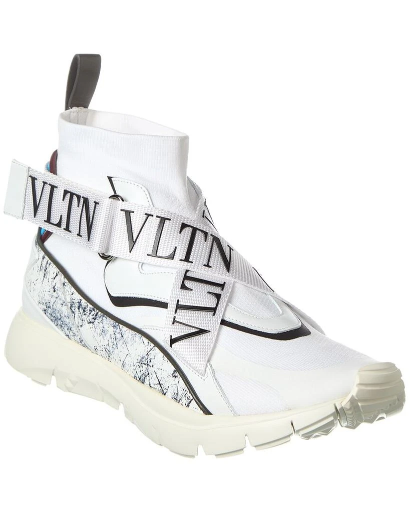 Valentino Knit & Leather Sneaker 1