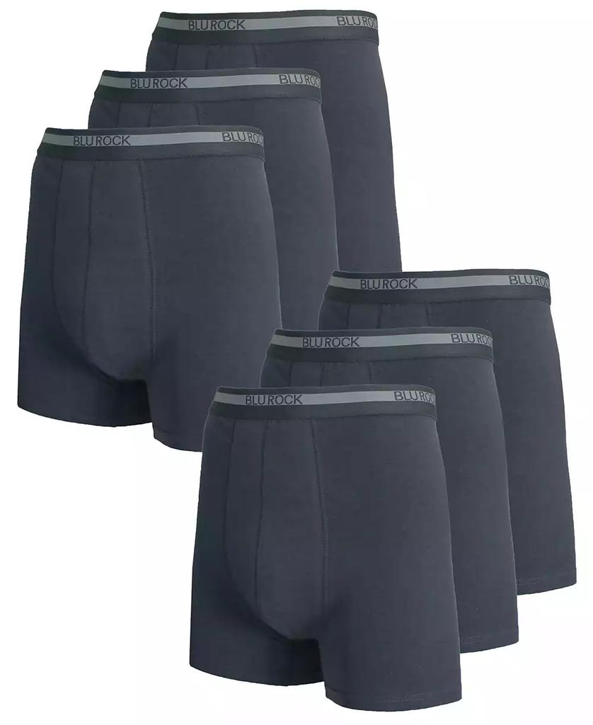 Blu Rock Men's Stretch Cotton Boxer Briefs Underwear, Pack of 6