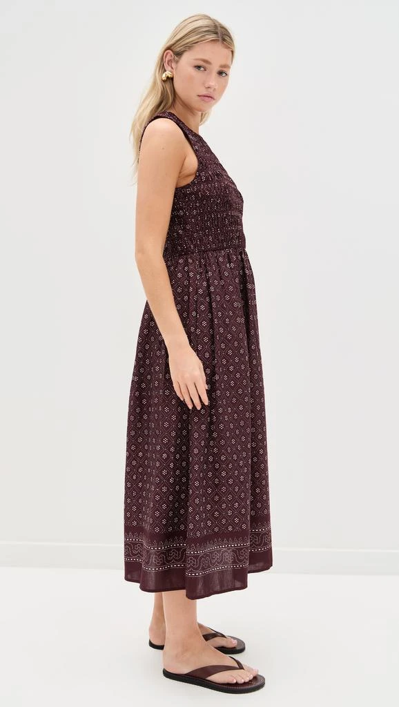 Madewell The Melody Scoop Back Smocked Midi Dress 3