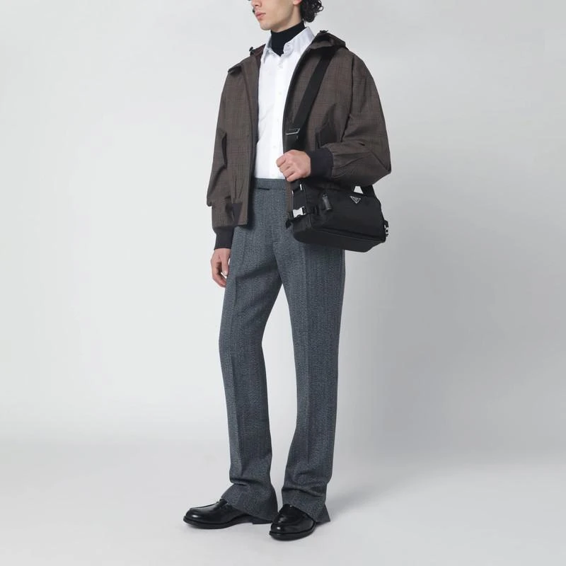 Prada Medium black crossbody bag in Re-Nylon and Saffiano 2