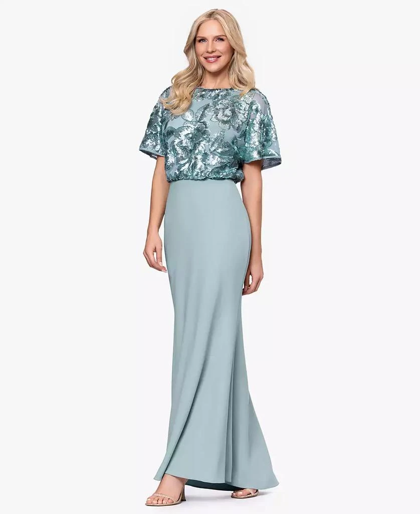 Betsy & Adam Women's Sequin Crewneck Ball Gown - Dresses & Skirts - Free Shipping - BeyondStyle Betsy & Adam Women's Sequin Crewneck Ball Gown - Dresses & Skirts - Free Shipping - BeyondStyle