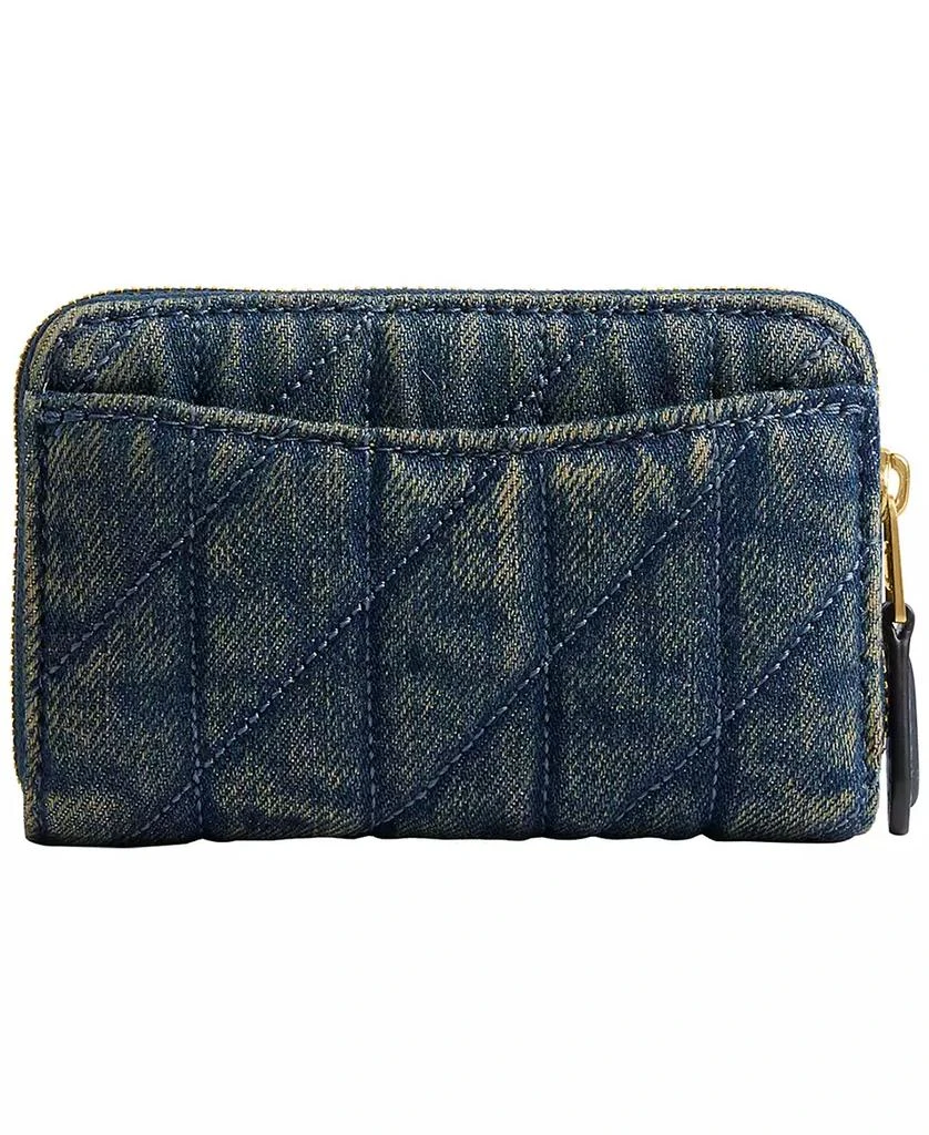 Coach Essential Small Quilted Cotton Denim Zip-Around Wallet 2