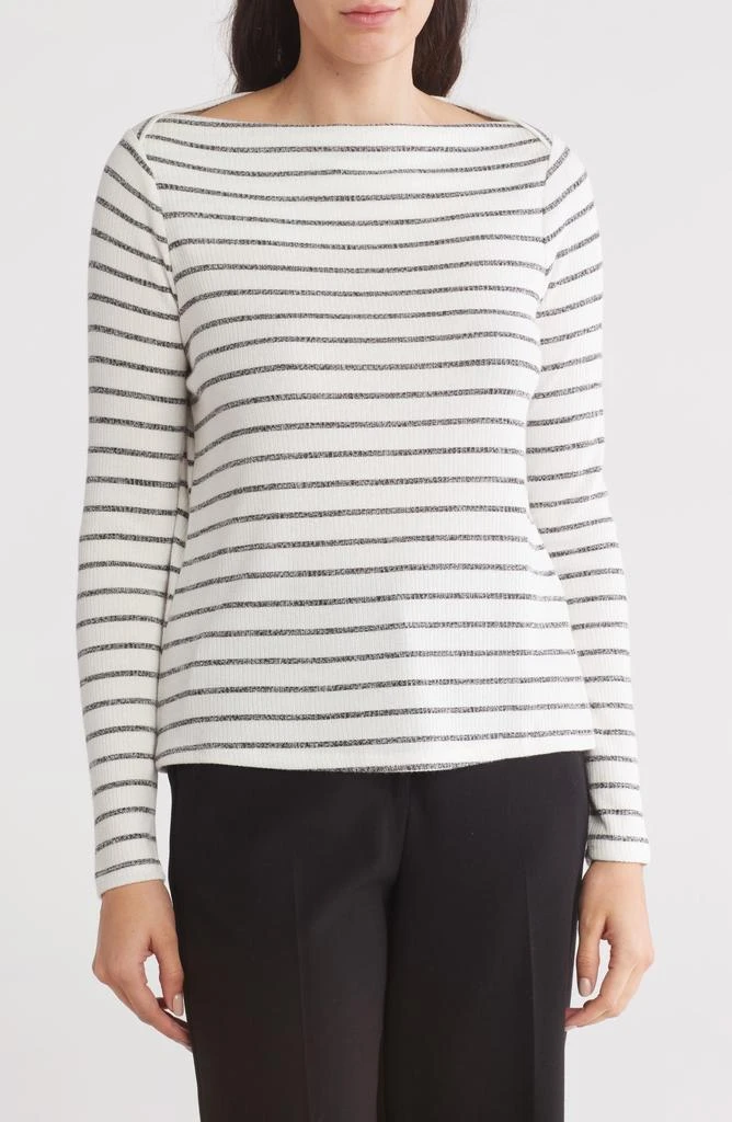 Bobeau Sammi Ribbed Long Sleeve High Neck Top 1