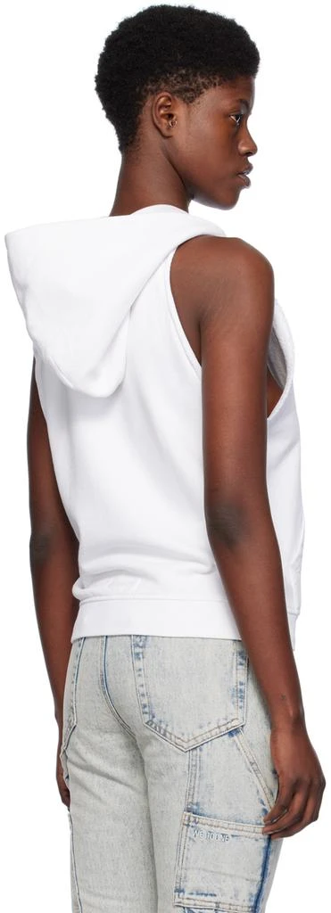 We11done White Sleeveless Hoodie 3
