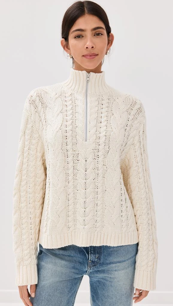 Jenni Kayne Cotton Cable Half Zip 6