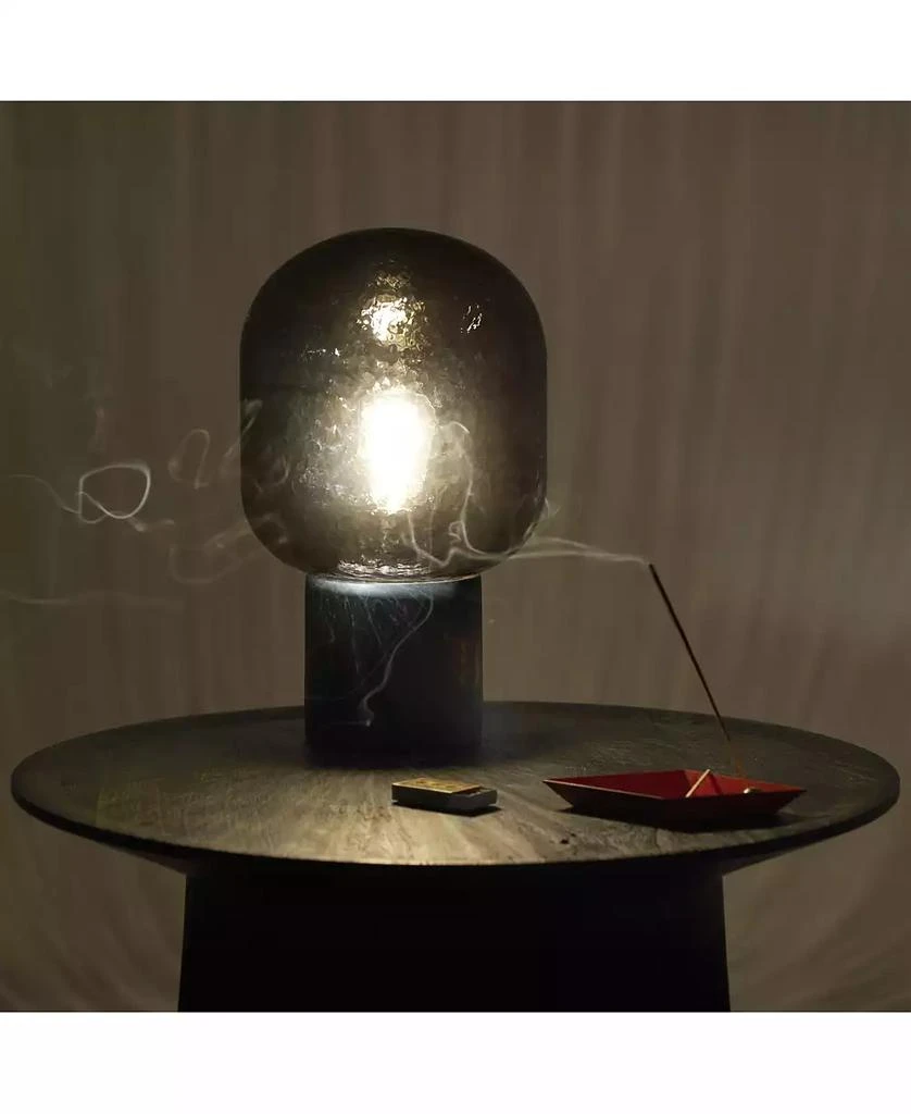 Brightech Bruce 16" LED Table Lamp with Green Glass Shade 6