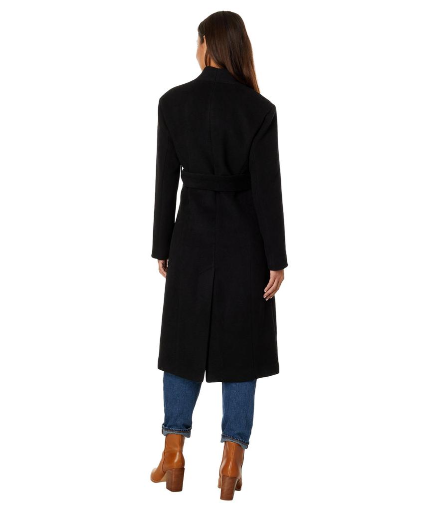 Avec Les Filles Wool Blend Overlap Collar Coat