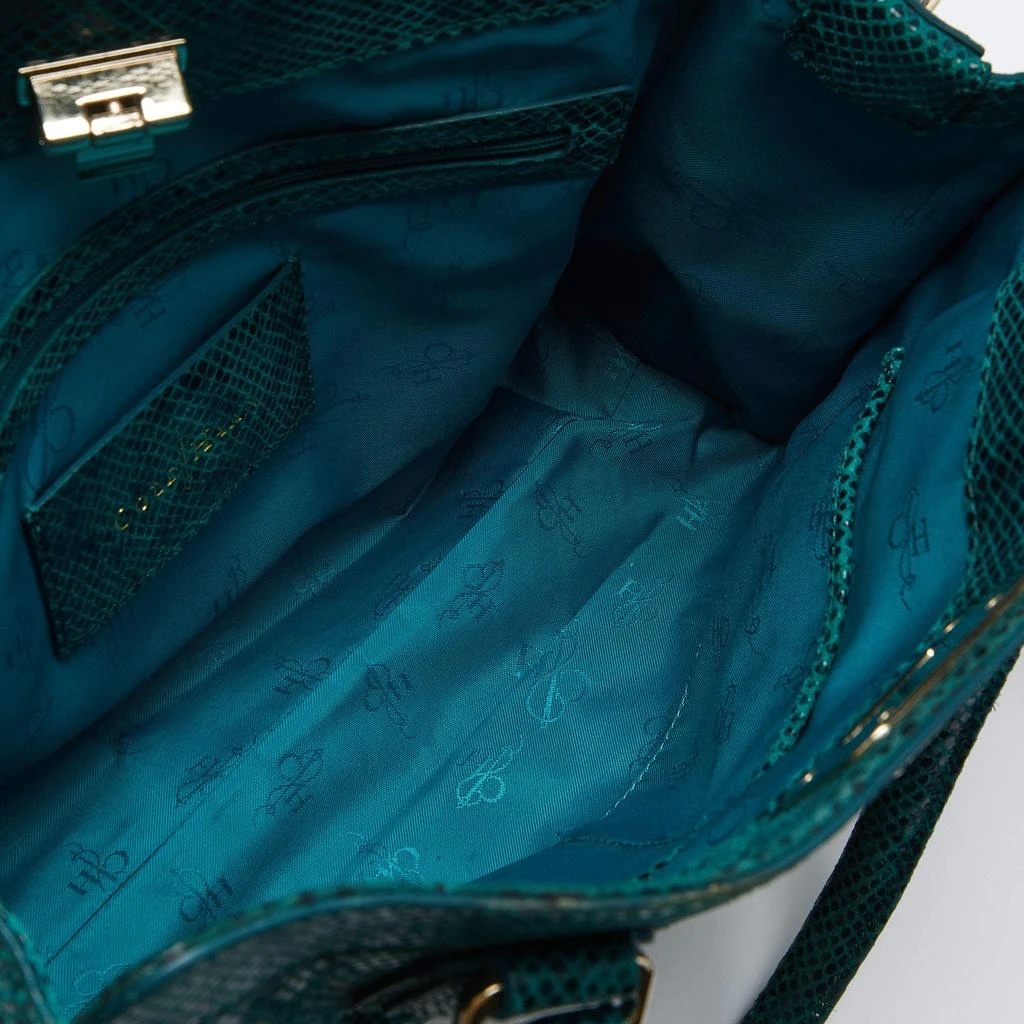 Cole Haan Cole Haan Green Snakeskin Embossed Leather Tote 8