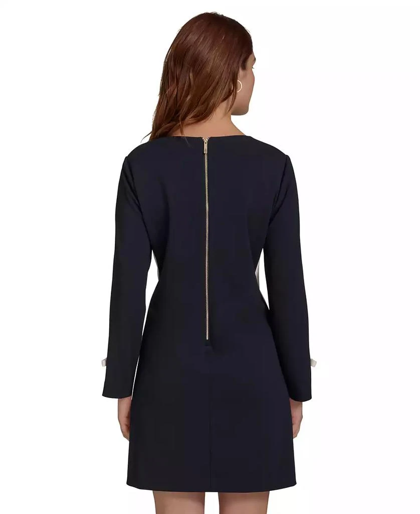 Tommy Hilfiger Petite Long-Sleeve Bow-Cuff Shift Dress 4