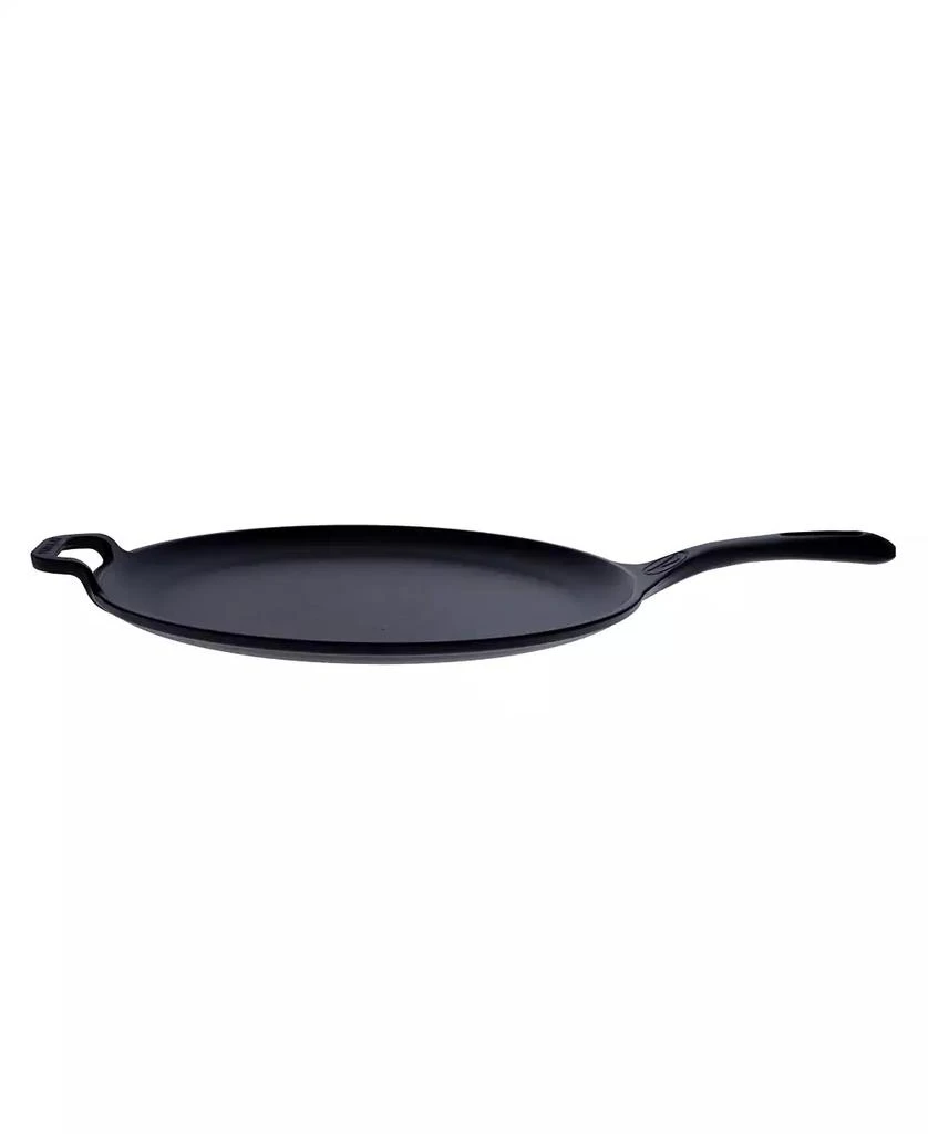 Victoria 12" Comal with Long Handle and Helper Handle, Seasoned 2