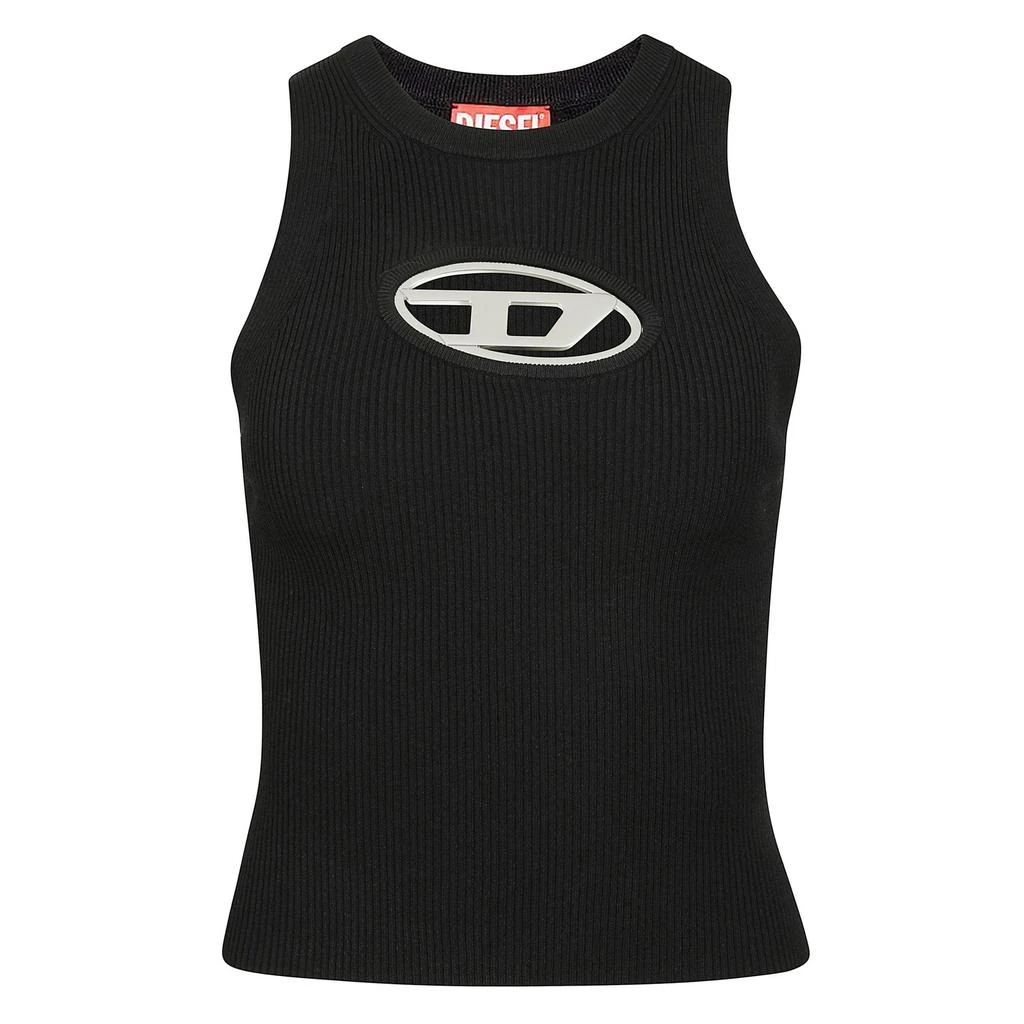 Diesel Diesel Logo Cut-Out Ribbed Tank Top 1