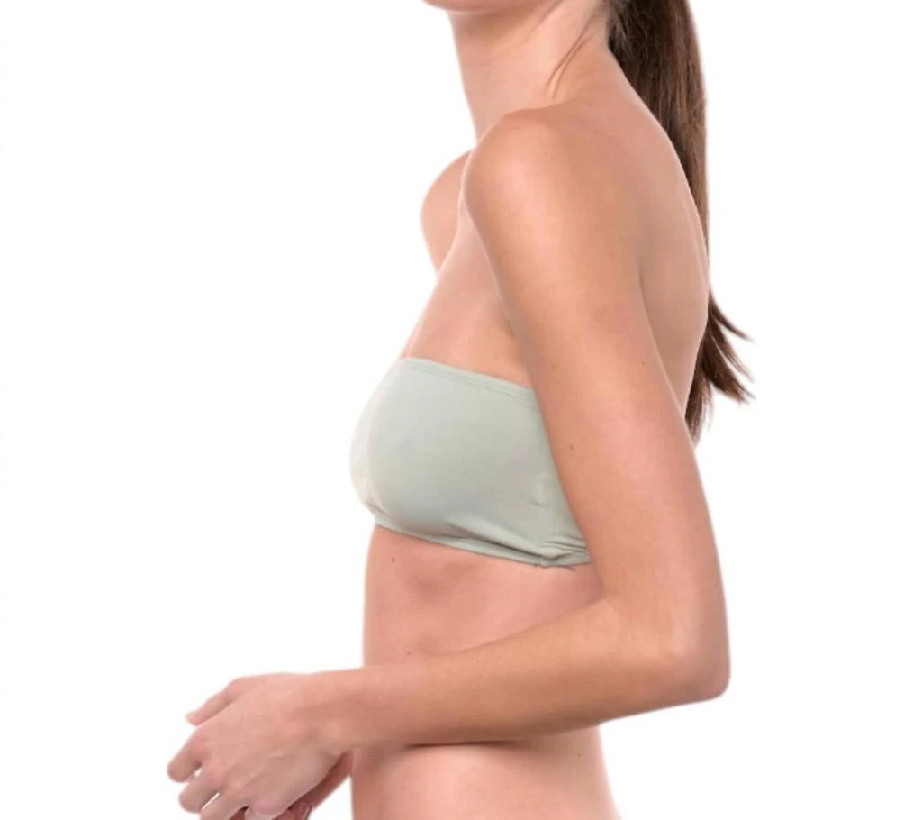 Sauipe Giovanna Bandeau Bikini Top In Sage Green 2