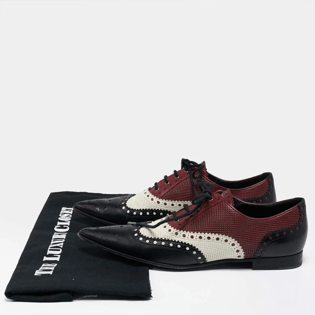 Gucci Gucci Multicolor Leather Pointed Toe Brogue Oxford Size 36 9