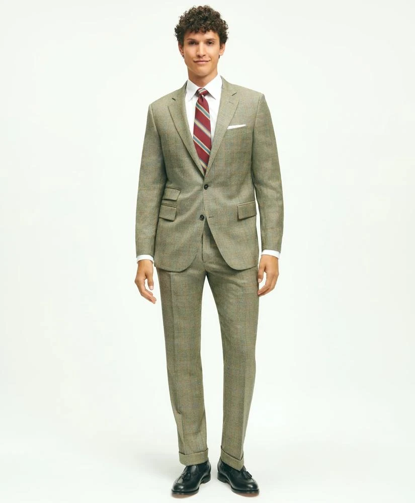 Brooks Brothers Classic Fit Stretch Wool Windowpane 1818 Suit 1