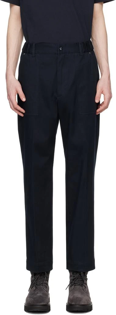Moncler Navy Elasticized Trousers 1