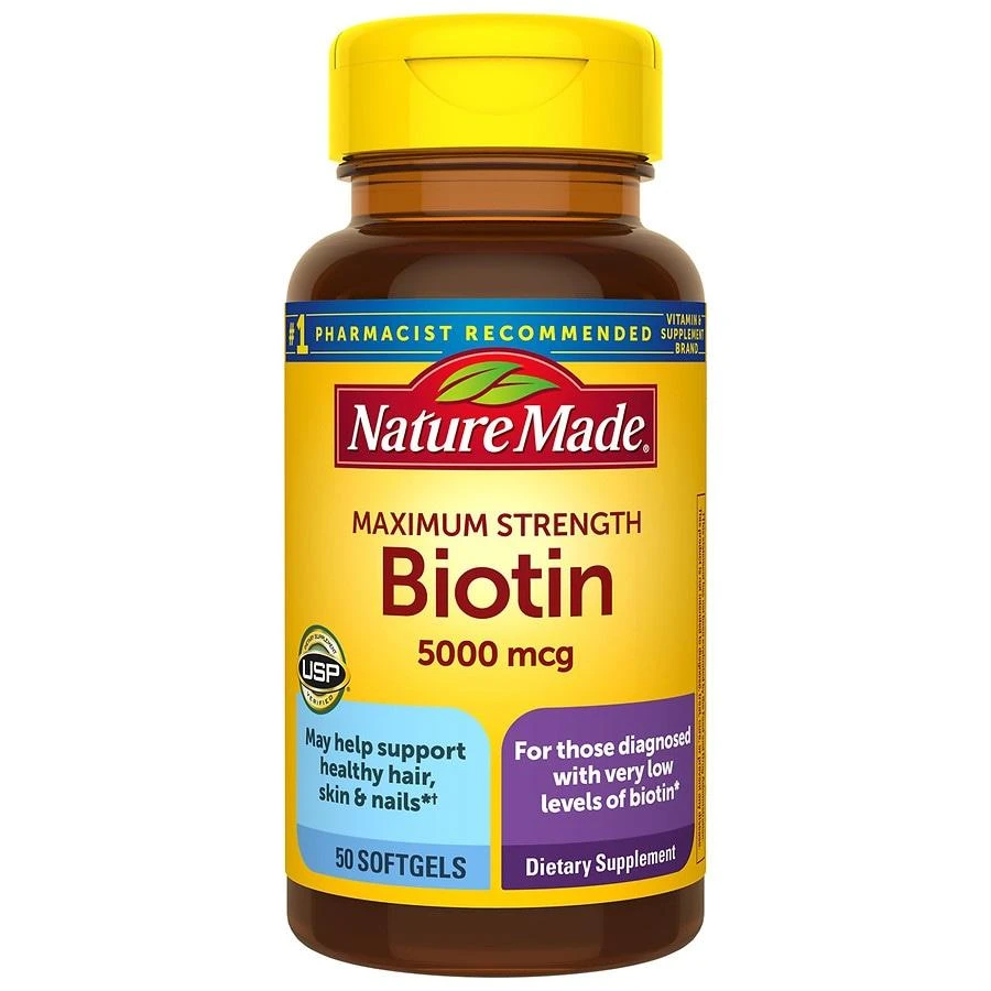 Nature Made Maximum Strength Biotin 5000 mcg Softgels 1
