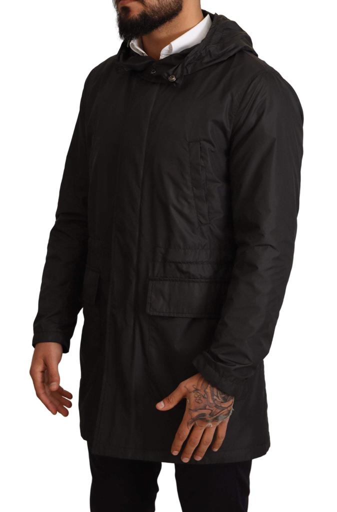 Dolce & Gabbana Dolce & Gabbana Black Hooded Trench Coat Jacket