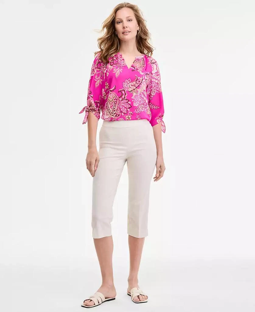 JONES NEW YORK Women's Pull-On Cropped Stretch Capri Pants 1