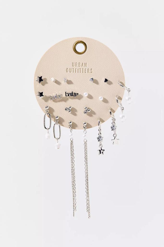 Urban Outfitters Star & Pearl Post And Hoop Earring Set
