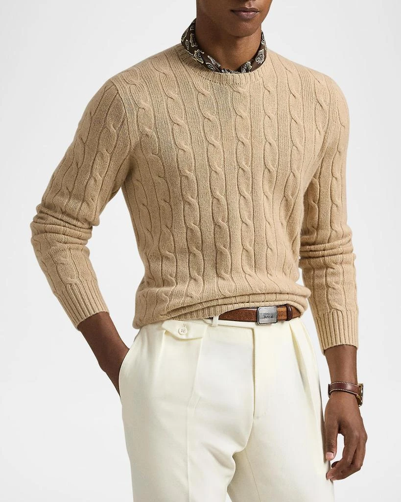 Ralph Lauren Men's The Iconic Cable-Knit Cashmere Sweater 4
