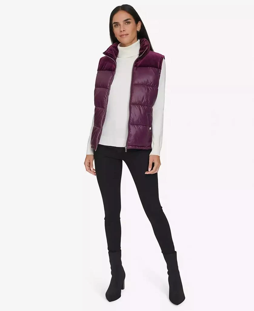 Calvin Klein Women's Velvet Trim Puffer Vest 4