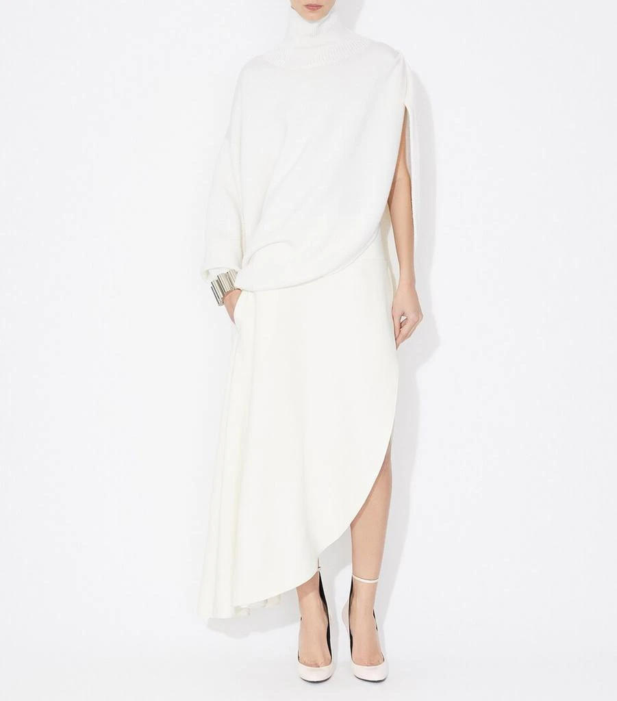 Alaïa Wool Asymmetric Cape Sweater 2