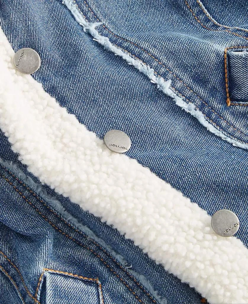 Jou Jou Little & Big Girls Faux-Sherpa-Lining Denim Jacket 3