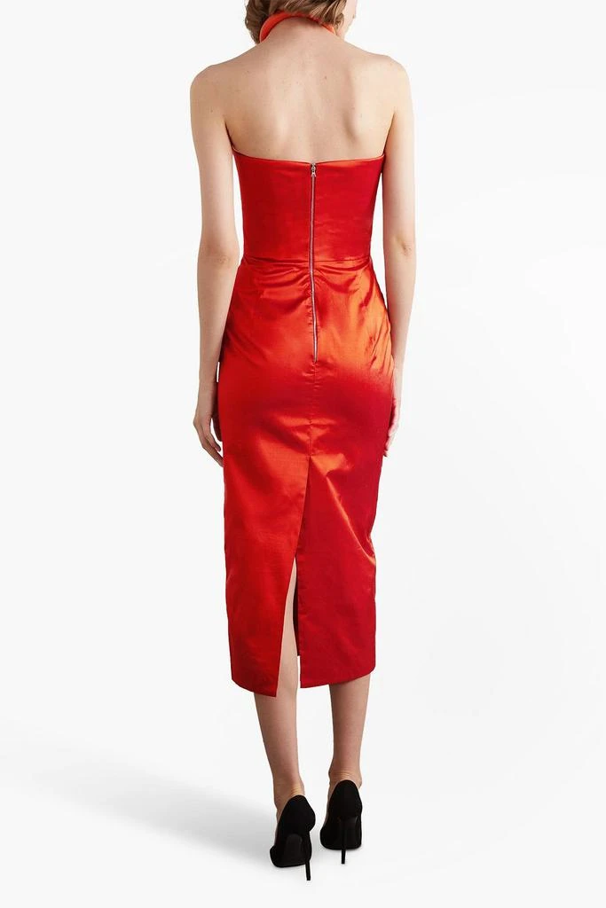 RASARIO Lady strapless silk-dupioni midi dress 3