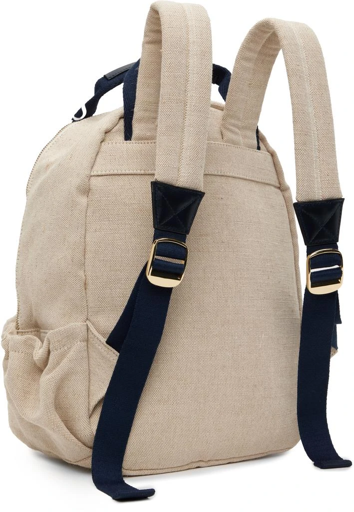 Chloé Kids Beige & Navy 'Chloé' Backpack 3