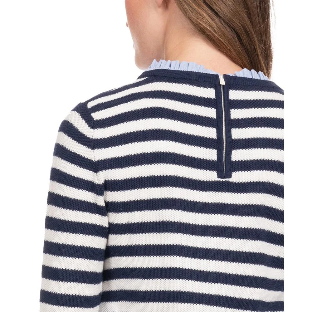 Seraphine Women's Cotton Maternity Nursing Sweater with Detachable Collar 10