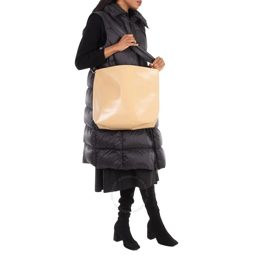 Cahu Cream Leather Tote Bag 2