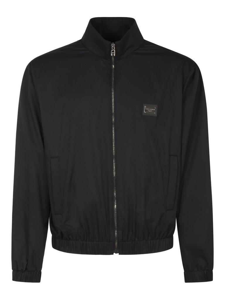 【関税込み】dolce & gabbana Logo plaque bomber jacket Dolce & Gabbana Logo-plaque Bomber Jacket In Black | ModeSens