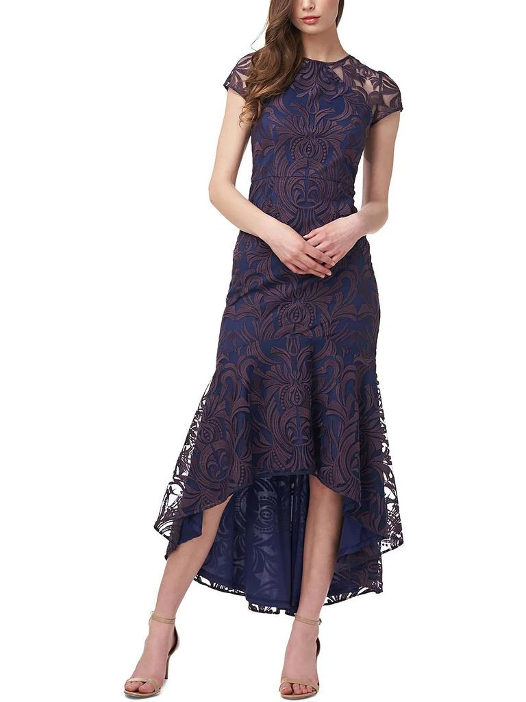 JS Collections Womens Embroidered High-Low Evening Dress 1