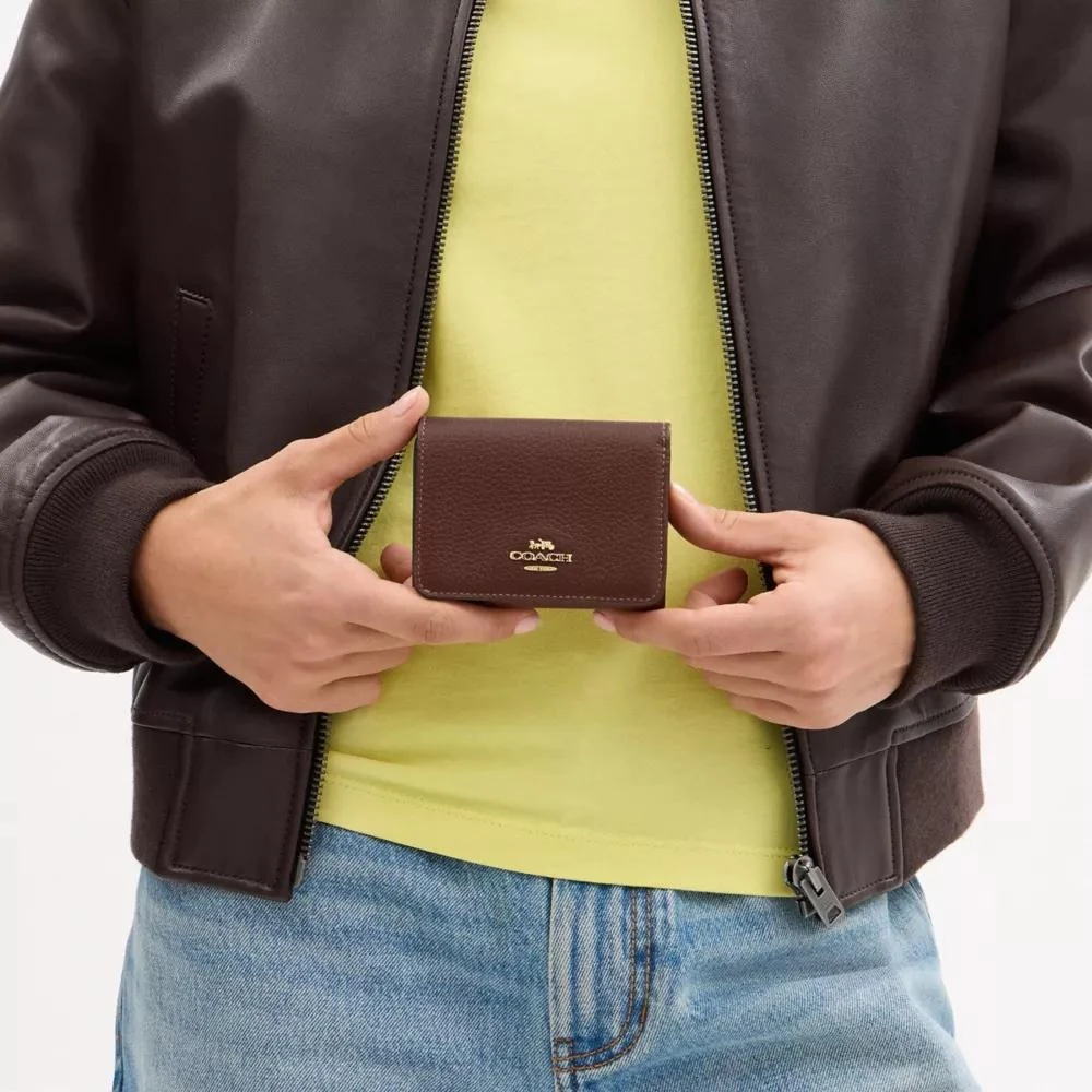 Coach Card Holder Wallet In Signature Canvas 7