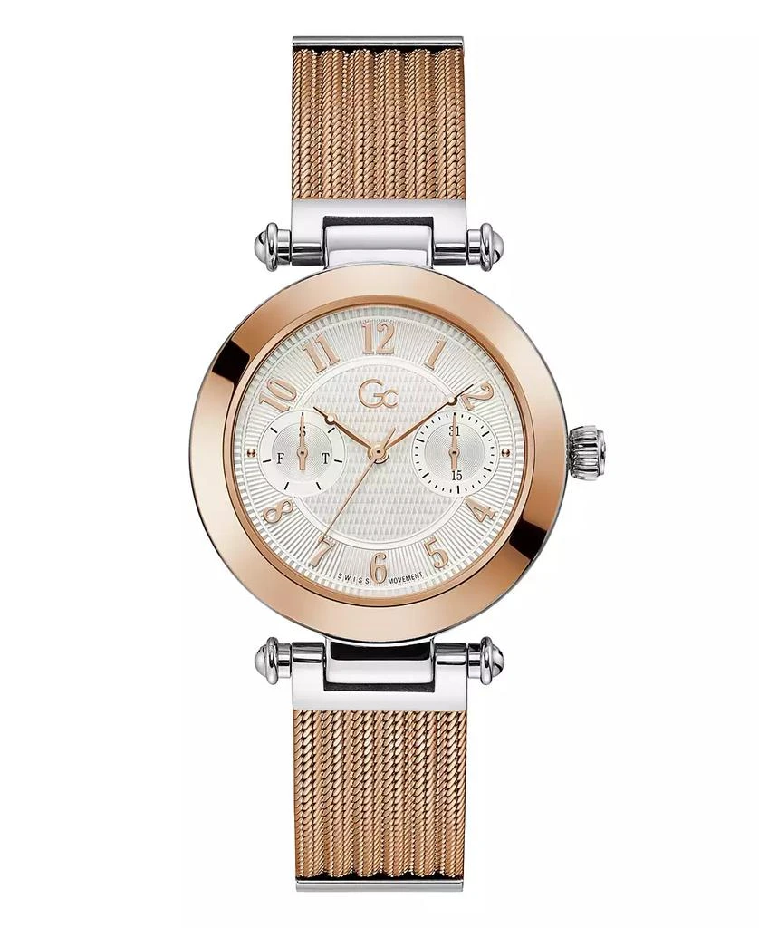 GUESS Gc Women's Prime Chic Mesh Rose-Gold Stainless Steel Mesh Bracelet Watch 36.5mm 1