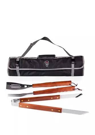Picnic Time Time Nc State Wolfpack 4 Piece Bbq Tote 1