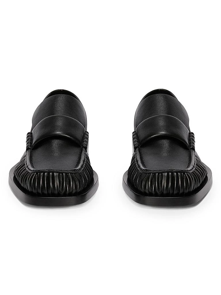 Jil Sander Square Toe Leather Loafers 4