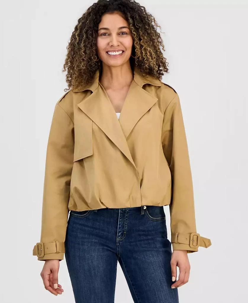 INC International Petite Bubble Cropped Trench Coat, Macy
s Exclusive