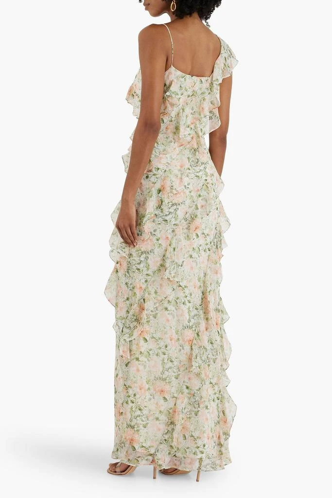 MIKAEL AGHAL Ruffled floral-print chiffon maxi dress 3