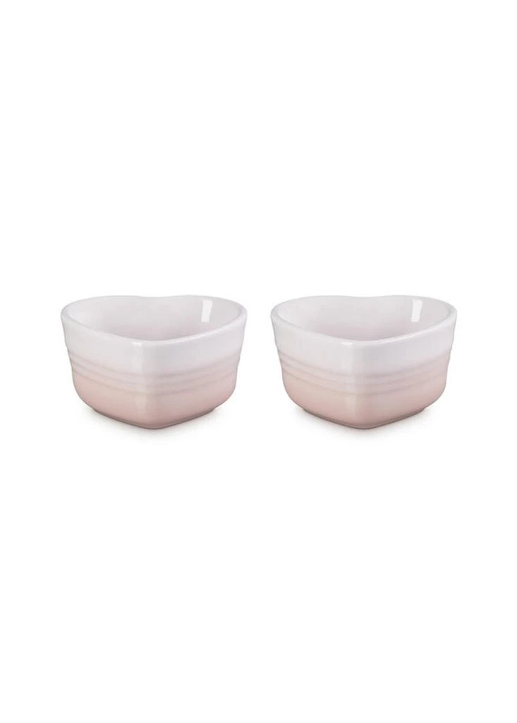 Le Creuset Stoneware set of two heart ramekins 2
