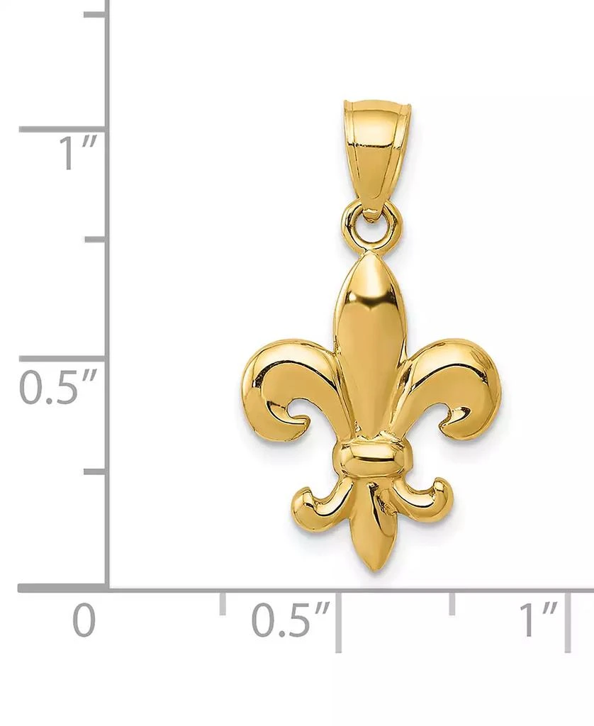 Macy's Fleur-de-Lis Charm Pendant in 14k Yellow Gold 4