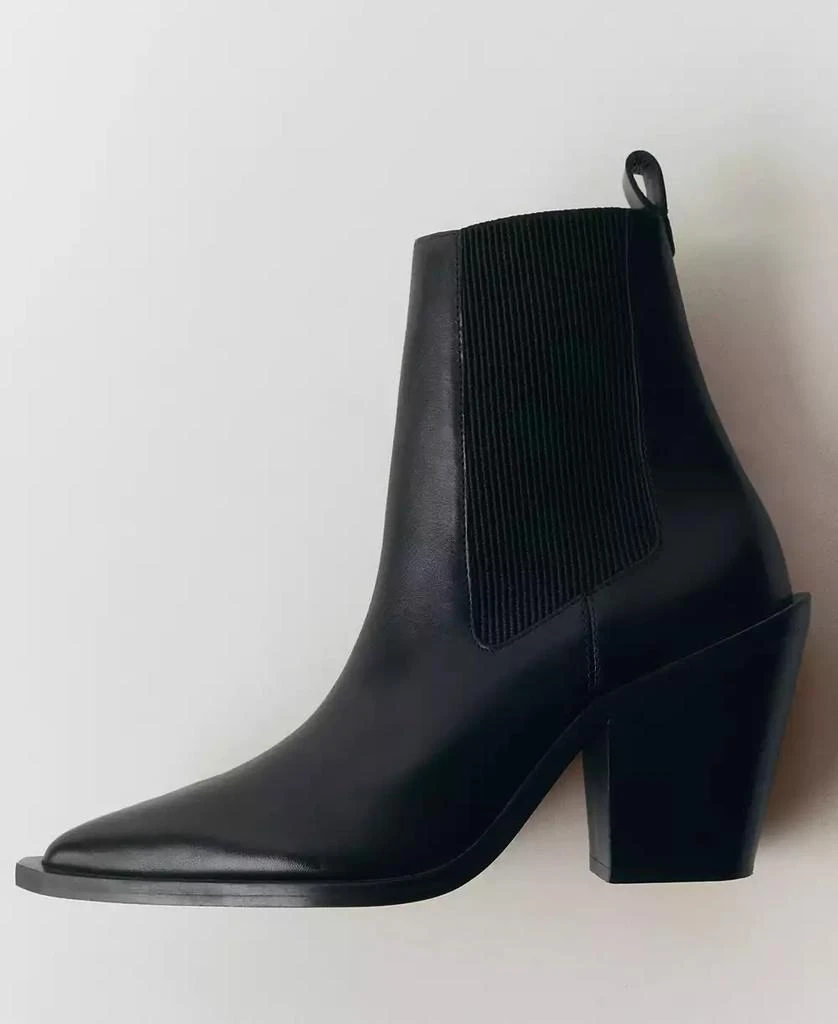 Mango Women's Leather Pointed Ankle Boots 4