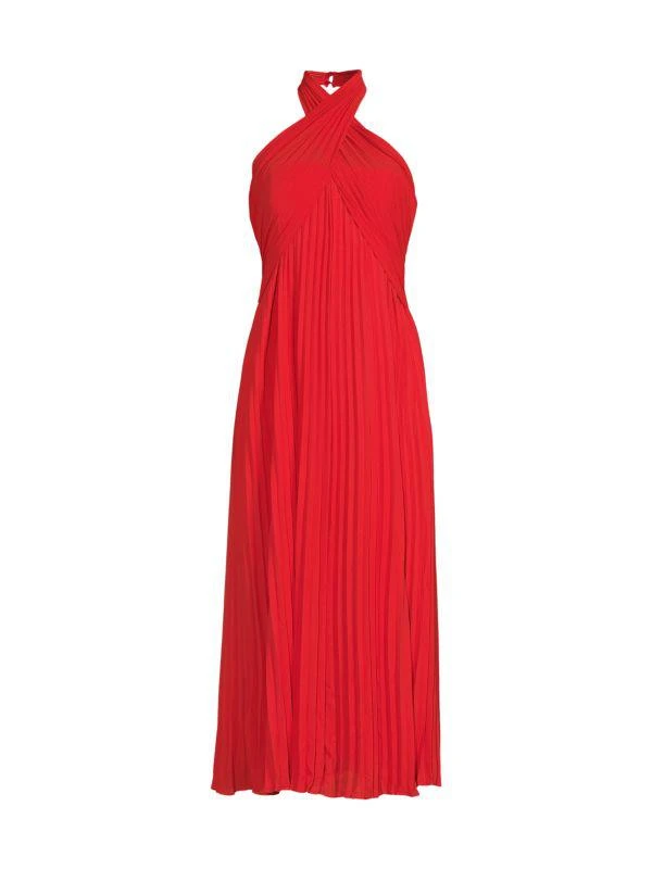 REISS Roya Accordion Pleated Midi Dress 3