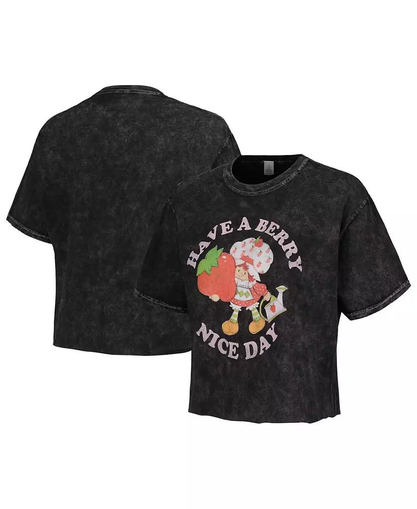 Mad Engine Men's and Women's Black Strawberry Shortcake Have A Berry Nice Day T-shirt