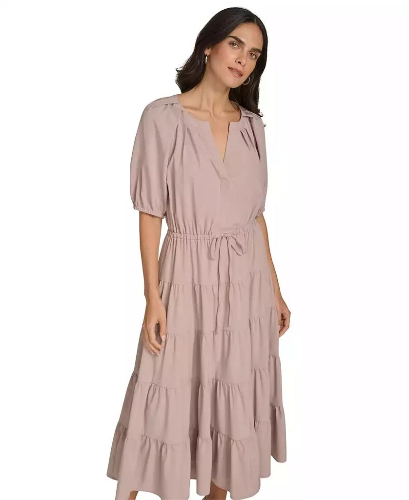 Calvin Klein Plus Size Puff-Sleeve Tiered Maxi Dress 2