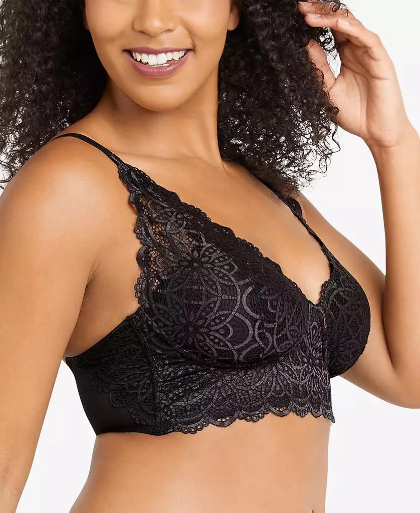 Maidenform Pure Comfort Lace & Mesh Longline Wireless Bralette DM1188 3
