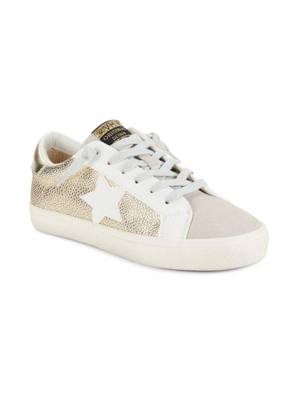Vintage Havana Pebbled Metallic Star Sneakers 2
